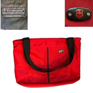 Victorinox Swiss Army red tote shoulder bag